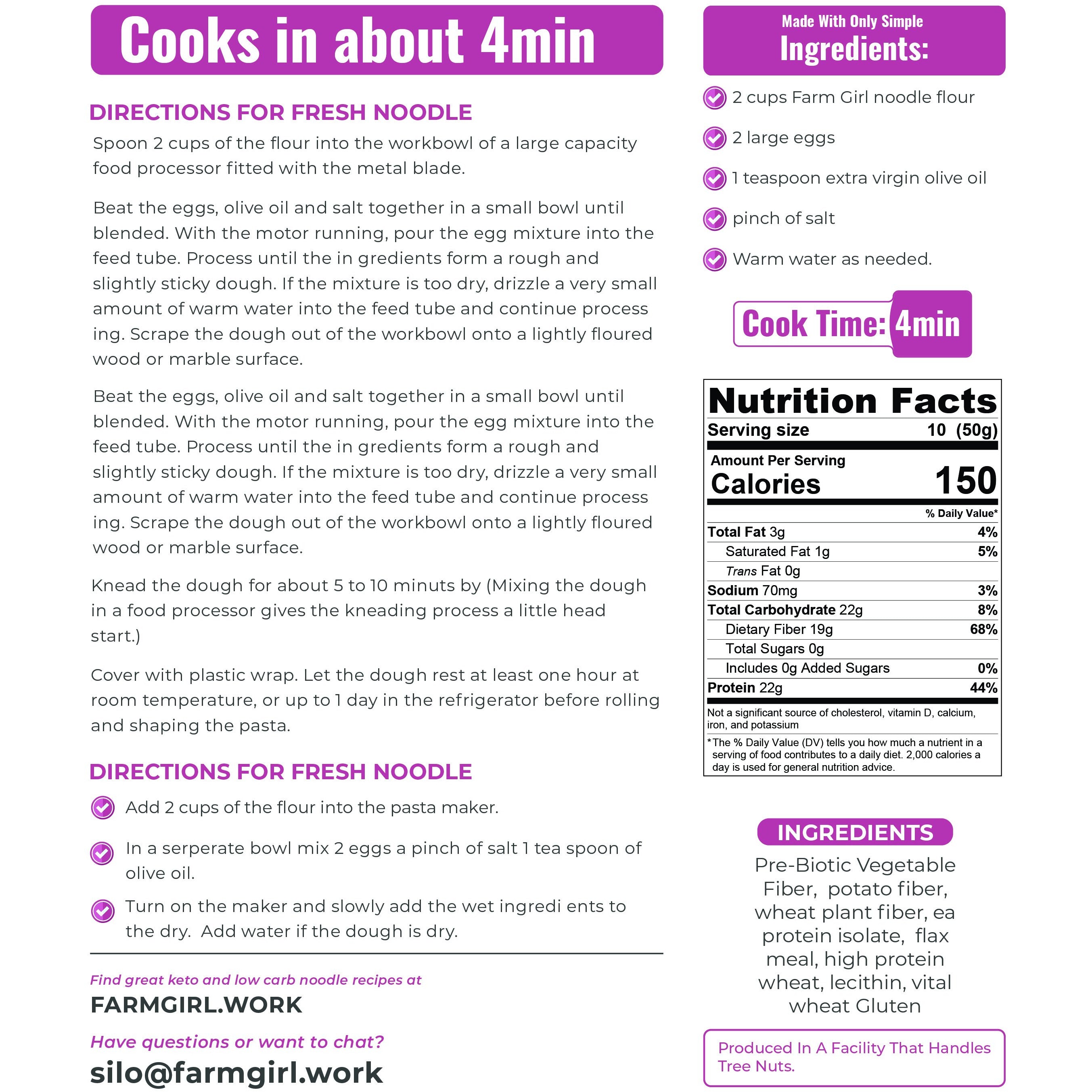 Low Carb Noodle Mix - Farm Girl 
